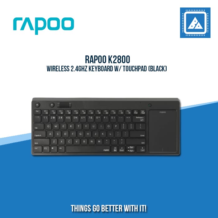 RAPOO K2800 WIRELESS 2.4GHZ KEYBOARD W/ TOUCHPAD (BLACK) RAPOO K2800 WIRELESS 2.4GHZ KEYBOARD W/ TOUCHPAD (BLACK)